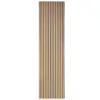 Everbilt Wood Slat Acoustic Wall Panels 2PC Teak 0.83 in. x 23.8 in x 94.5 in.(31 Sq.Ft./Case) JM... | The Home Depot