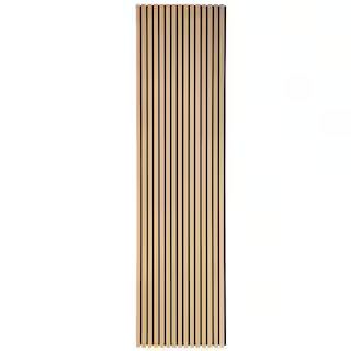 Everbilt Wood Slat Acoustic Wall Panels 2PC Teak 0.83 in. x 23.8 in x 94.5 in.(31 Sq.Ft./Case) JM... | The Home Depot