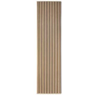 Everbilt Wood Slat Acoustic Wall Panels 2PC Teak 0.83 in. x 23.8 in x 94.5 in.(31 Sq.Ft./Case) JM... | The Home Depot