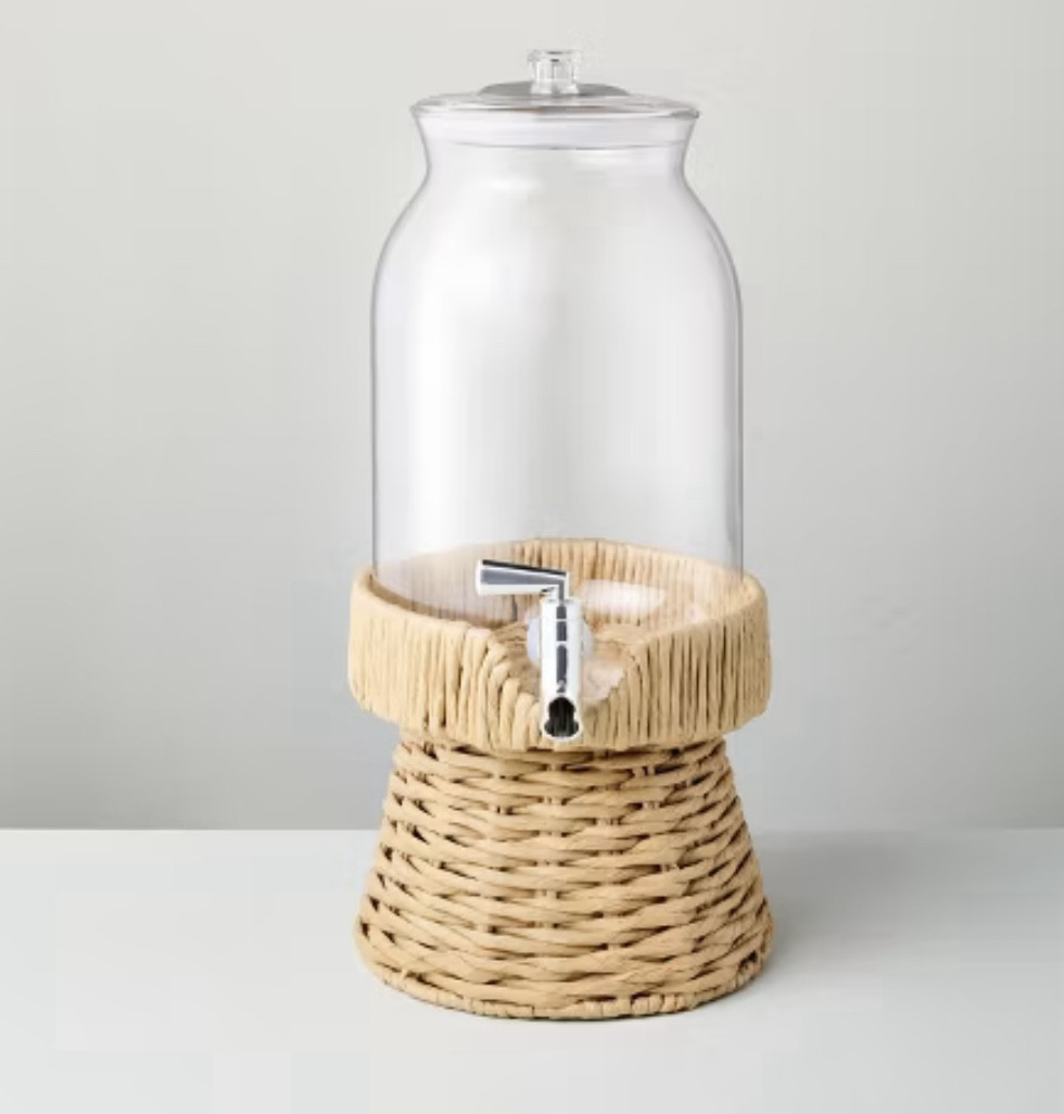 Water dispenser with woven bottom.

The perfect water dispenser for hosting. We love the woven stand detail by Hearth & Hand.

Target sale/ Hearth & Hand

#LTKParties #LTKSwim #LTKSaleAlert