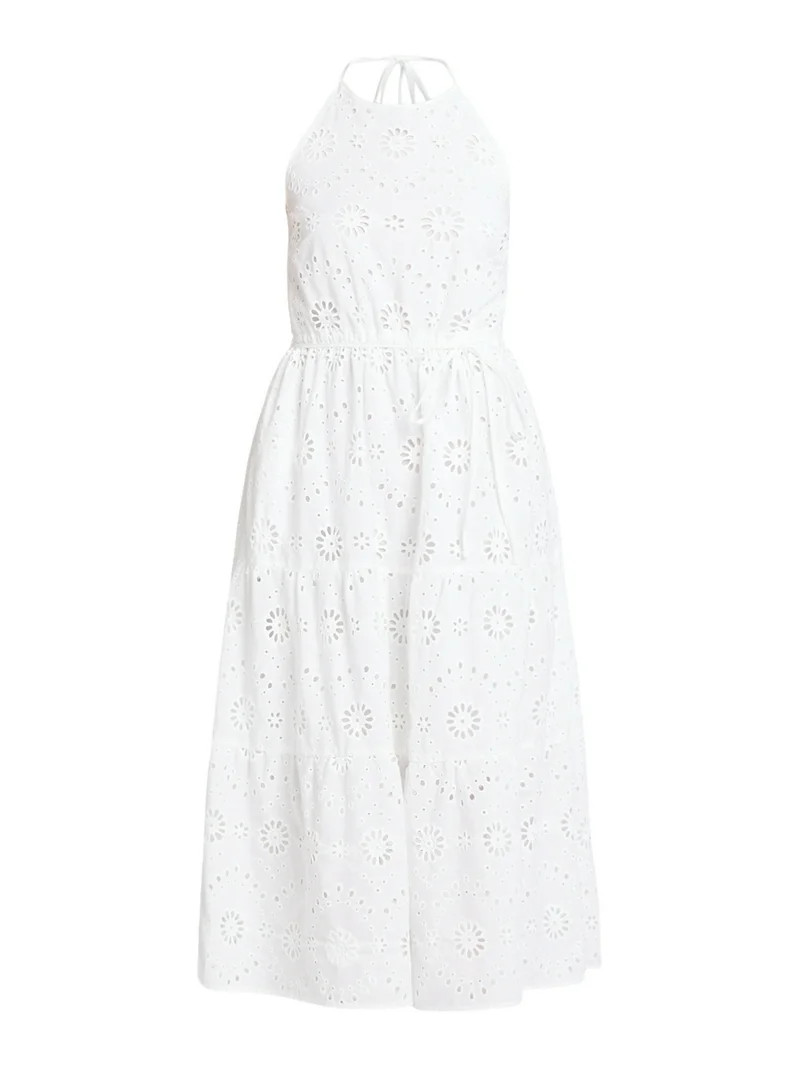 Time and Tru Women's Eyelet Halter Dress, Sizes XS-XXXL. | Walmart (US)