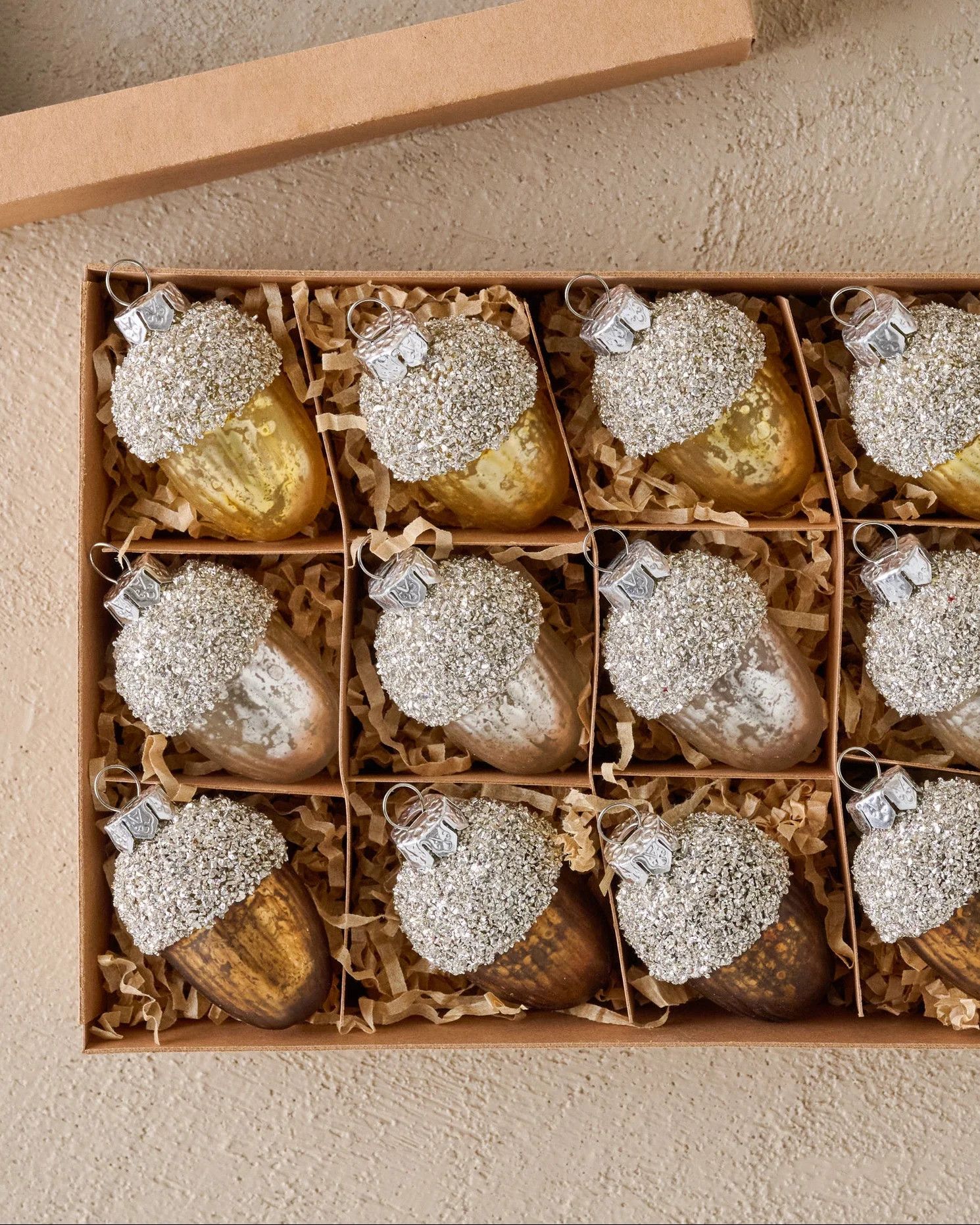 Glass Acorn Ornament, Set of 12 | Magnolia