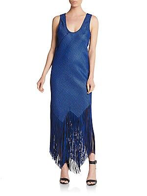 Fringe Woven Maxi Dress | Saks Fifth Avenue OFF 5TH