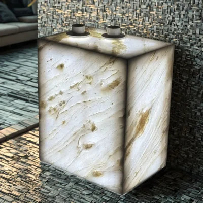 Signature Natural Marble Side Table - Modern Luxury With Dimmable Led Glow | Wayfair North America
