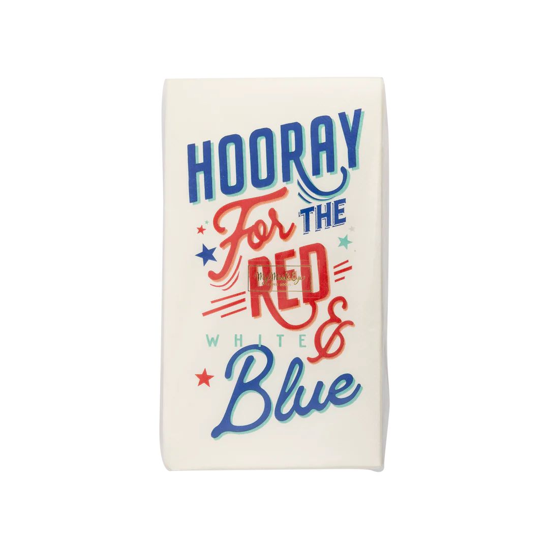 Hooray For The Red White Blue Paper Dinner Napkin | My Mind's Eye