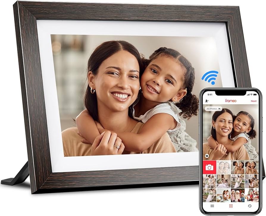 BIHIWOIA 32GB Frameo Digital Picture Frame, 10.1 Inch WiFi Digital Photo Frame, 1280x800 IPS Touc... | Amazon (US)