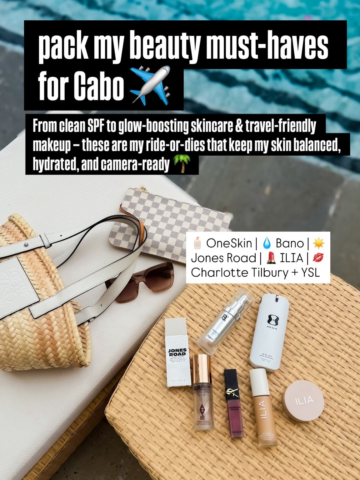 40-year-old me knows what my skin actually needs now 😌

When it comes to travel, it’s all about hydration, protection, and glow ✨ Here’s what’s coming with me:
💧 @oneskin.co OS-01 Face – my ride-or-die moisturizer for hydration, repair, and barrier strength (keeps my skin glowing even through sun + travel)
🌿 @bano_official PDRN 500 Ampoule – collagen-boosting + firming magic in a bottle; lightweight but super rejuvenating
☀️ @jonesroadbeauty Everyday Sunscreen SPF 30 – clean, non-greasy protection that layers perfectly under makeup
💄 @iliabeauty True Skin Foundation + Finishing Powder – breathable, skin-like coverage that lets my glow shine through

Each one’s intentional, effective, and travel-friendly — because my 40s are all about doing more with less 🤍


#LTKTravel #LTKBeauty