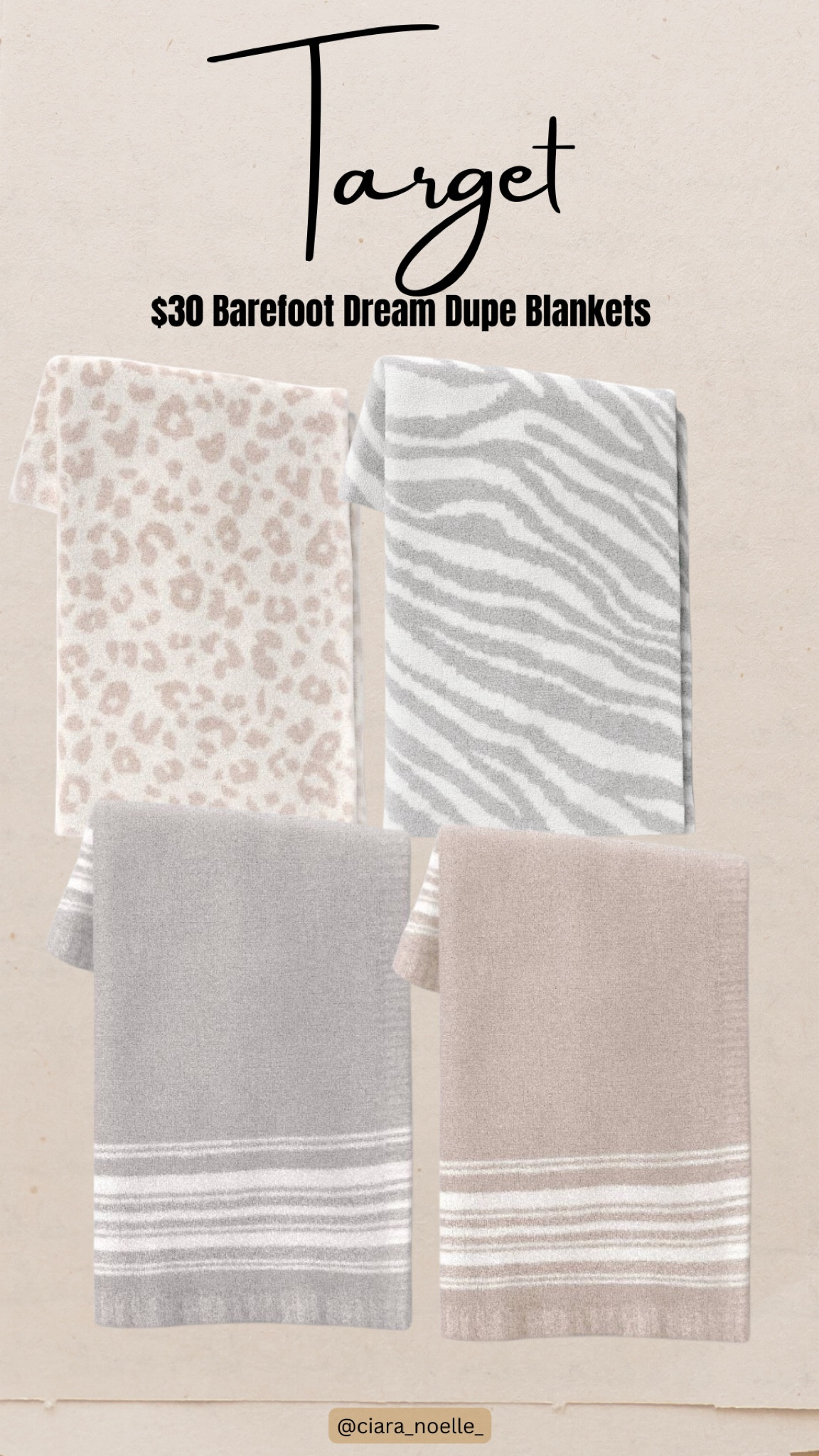 Target has their own Barefoot Dream Dupe blankets again this year | last year they sold out so fast. Only $30 

#LTKunder50 #LTKhome #LTKFind