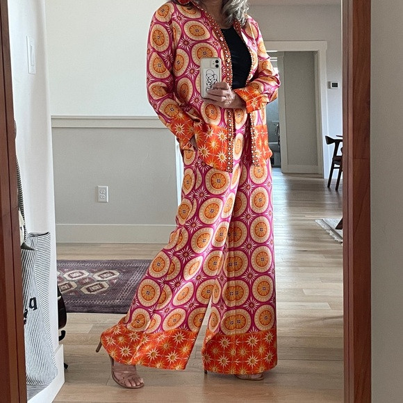 HARLOW 1960 2-piece satin pants set | Poshmark