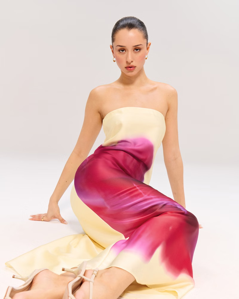 The A&F Julia Strapless Slip Maxi Dress | Abercrombie & Fitch (US)