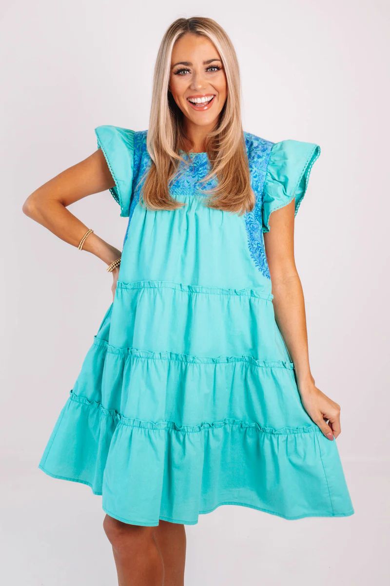The Emerson Dress - Turquoise | The Impeccable Pig