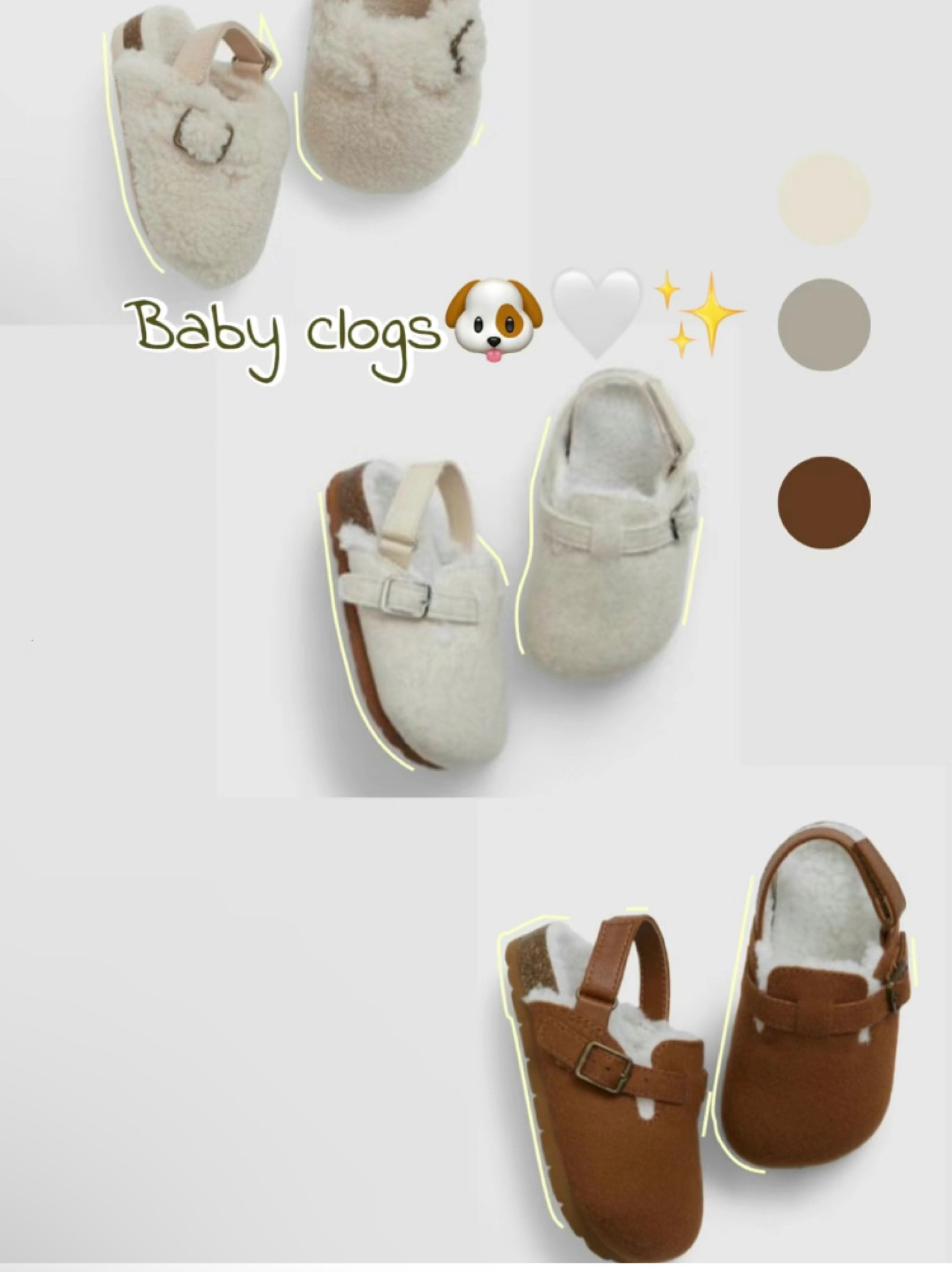 Baby clogs, fall outfit, baby fashion, baby gift, baby girl clogs, baby boy clogs. Clogs fall edition, brow, white, teddy texture. 

#LTKunder100 #LTKkids #LTKstyletip