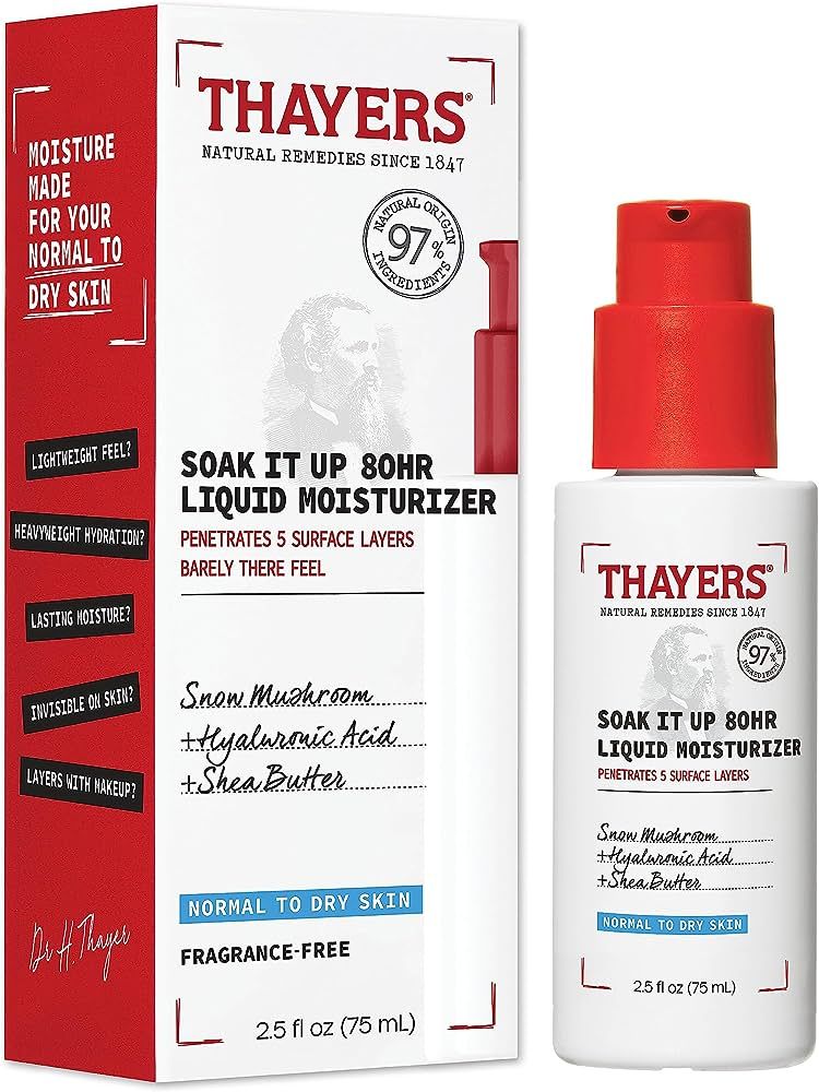 THAYERS Soak It Up 80 Hour Liquid Moisturizer, 2.5 FL oz | Amazon (CA)