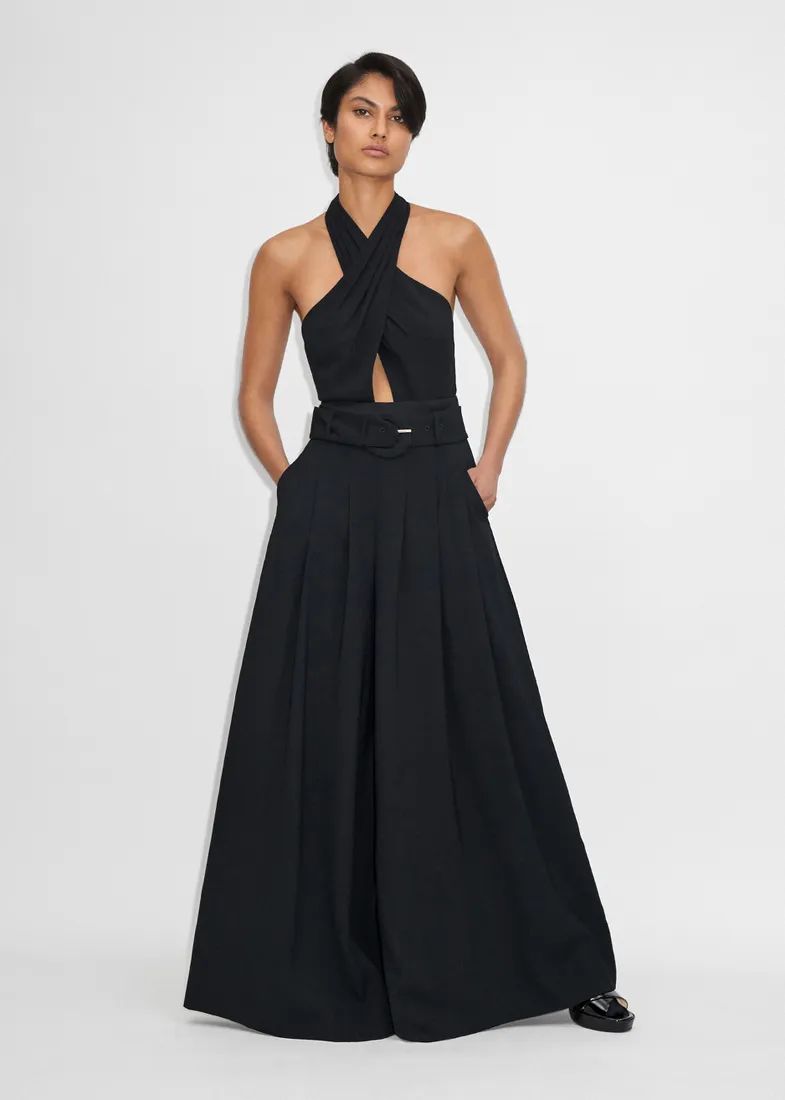 Super Wide-Leg Halterneck Jumpsuit + Belt | ME + EM