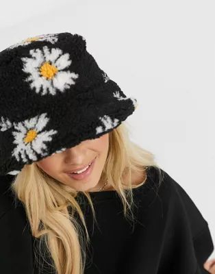 ASOS DESIGN daisy borg roll back bucket hat | ASOS (Global)