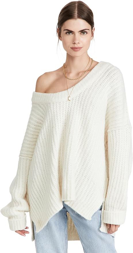 Free People Blue Bell V-Neck Sweater Black XS (Women's 0-2) at Amazon Women’s Clothing store | Amazon (US)