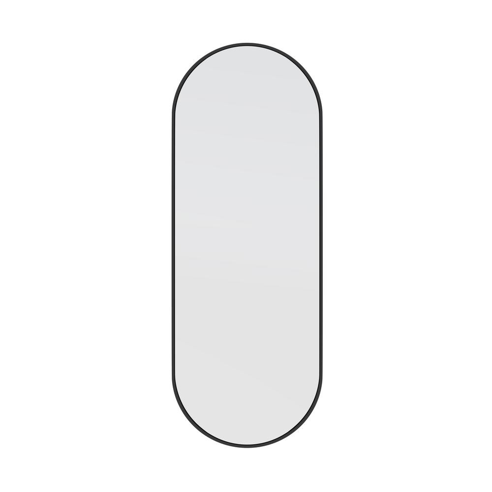 Glass Warehouse 22 in. W x 60 in. H Stainless Steel Framed Pill Shape Bathroom Vanity Mirror in B... | The Home Depot