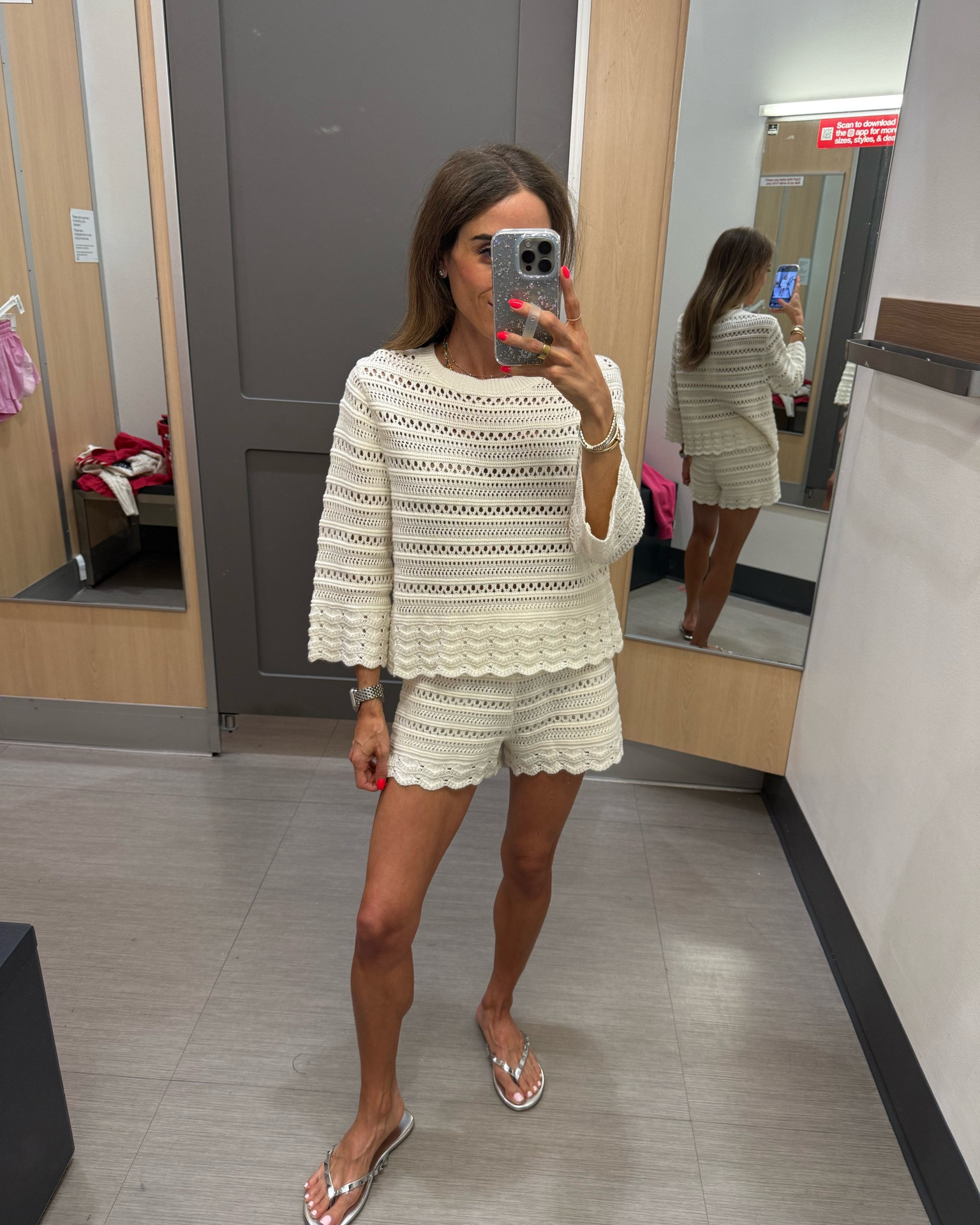 High end looking crochet shorts and top set wearing size xs

#LTKPetite #LTKSaleAlert #LTKootd