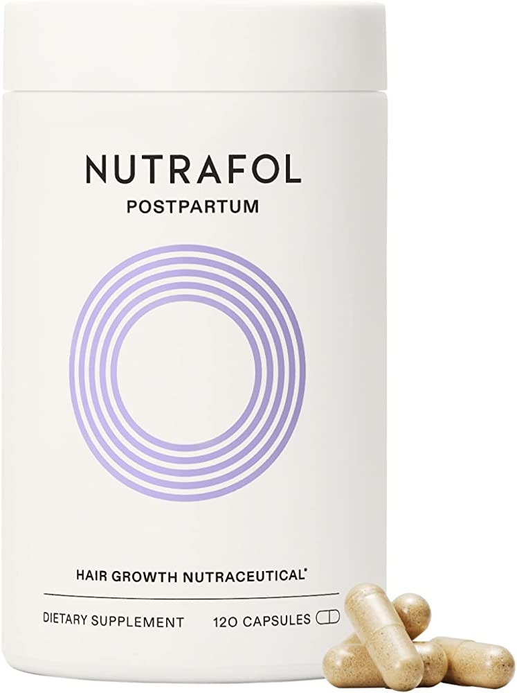 Nutrafol Postpartum Hair Growth Supplements, Clinically Tested for Visibly Thicker Hair and Less ... | Amazon (US)