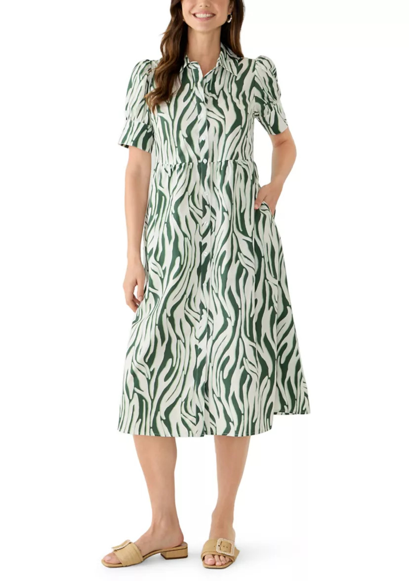 Women's Short Sleeve Meredith Midi Shirtdress | Belk