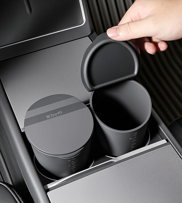 Car Trash Can with Lid Small Cup Holder Door Pocket Garbage Can Trash Bin Trash Container Fits Au... | Amazon (US)