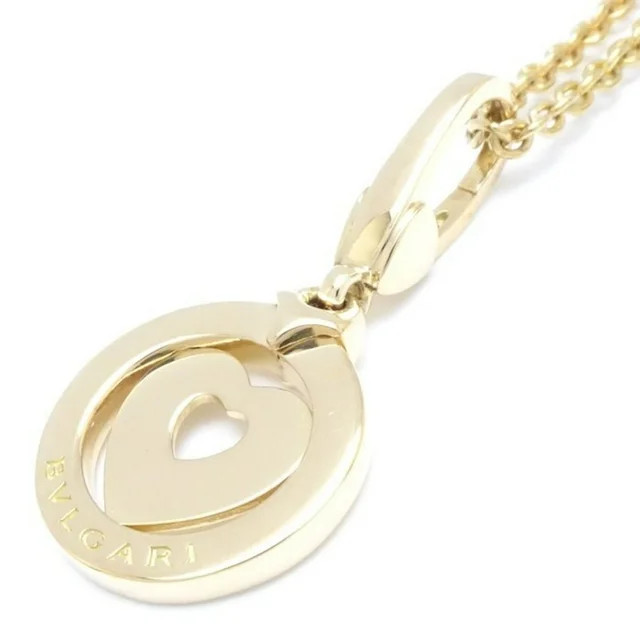 Pre-Owned Bulgari BVLGARI Tondo Heart Charm Necklace K18YG Yellow Gold 199100 (Like New) | Walmart (US)