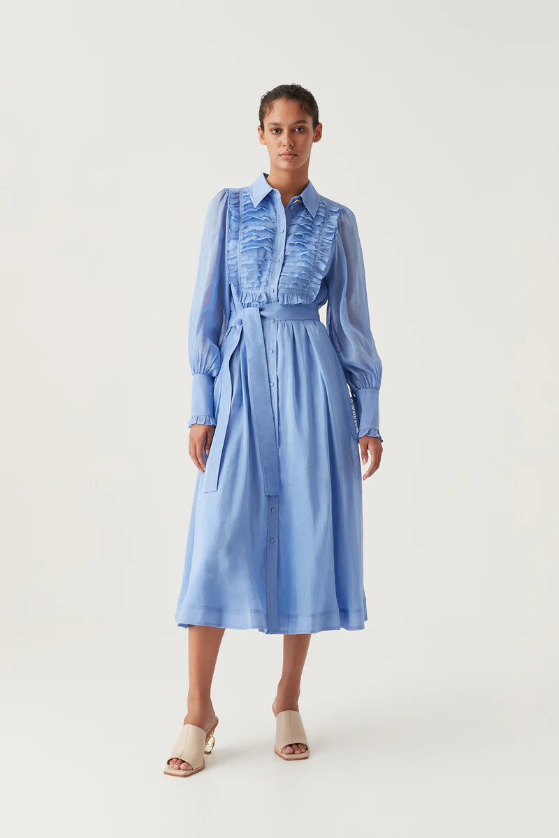 Iris Pleated Bib Midi Dress | aje. (New Zealand)