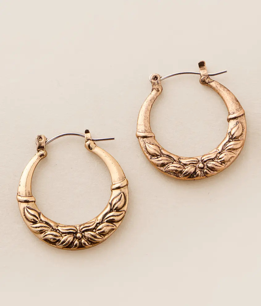 Engraved Hoop Earring | Buckle