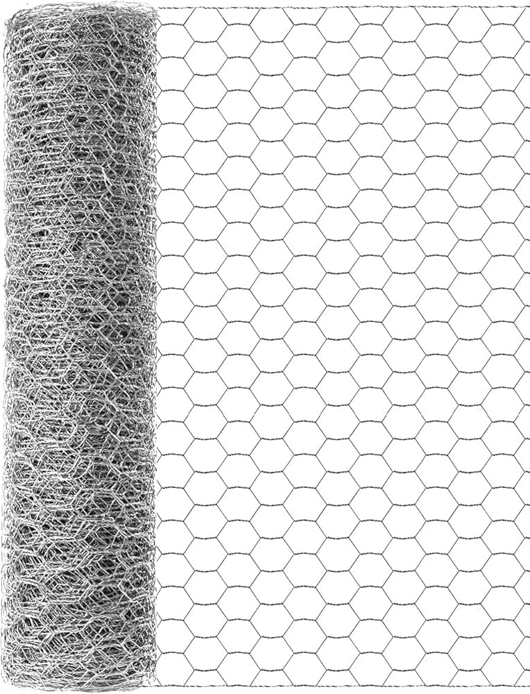 TOYPOPOR Chicken Wire 16in x 66ft(40cm x 20m), Outdoor Anti-Rust Hexagonal Galvanized Chicken Wir... | Amazon (US)