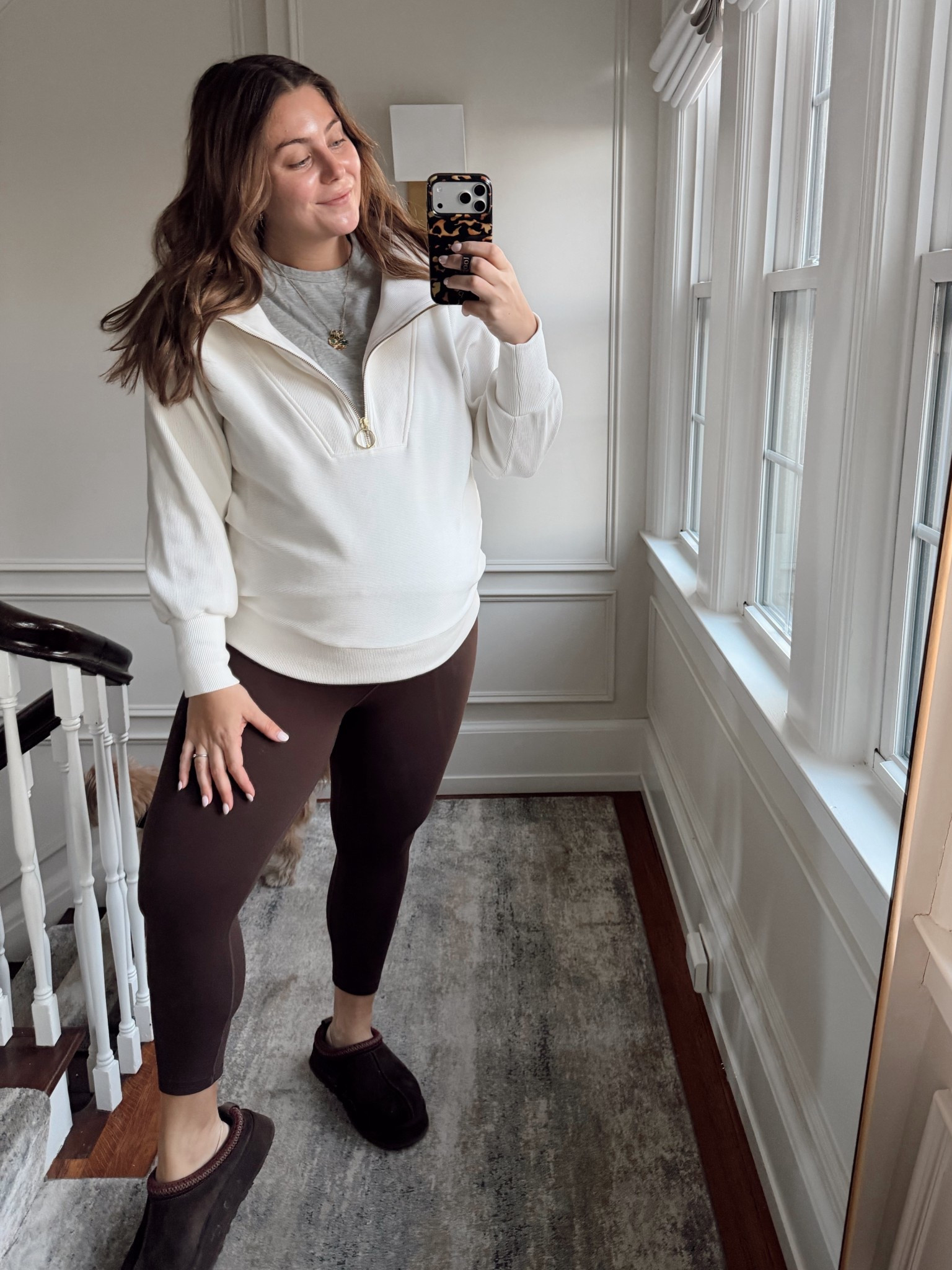 Wearing size XL in quarter zip, XXL Tall in t-shirt, XL in leggings. 

#LTKootd #LTKMidsize #LTKSeasonal