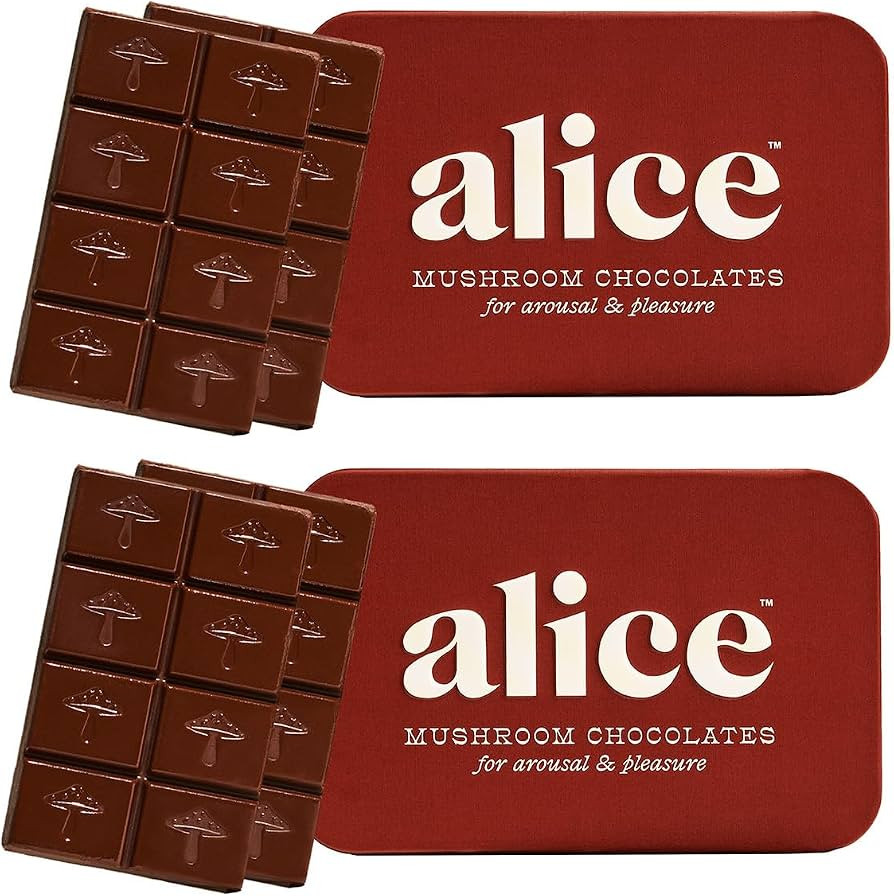 Alice Mushrooms Happy Ending 2-Pack | Sensual Mushroom Chocolates | Improves Mood, Performance, V... | Amazon (US)