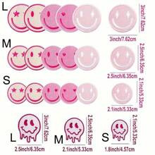 21/7/3pcs Pink Smile Iron-On Patches - Versatile Sew/Iron Appliques For DIY Crafts, Clothing Repa... | SHEIN