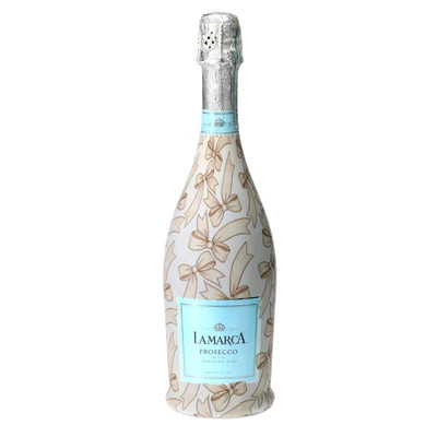 Beige Bows Prosecco Bottle Wrap | Beau Bottles