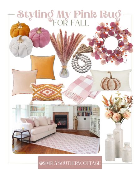 Styling my pink rug for fall!

Decorative pumpkins, pampas grass, throw pillows, wreath, faux florals, vases, area rug

#LTKSeasonal #LTKhome #LTKstyletip