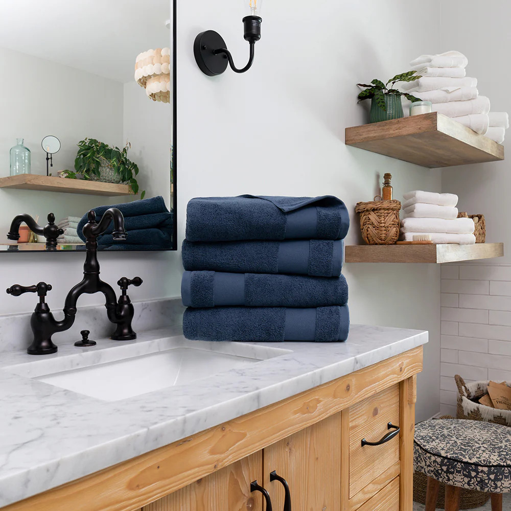 Ultra Soft 100% Cotton 4-Piece Bath Towel Set | Linens & Hutch | Linens and Hutch