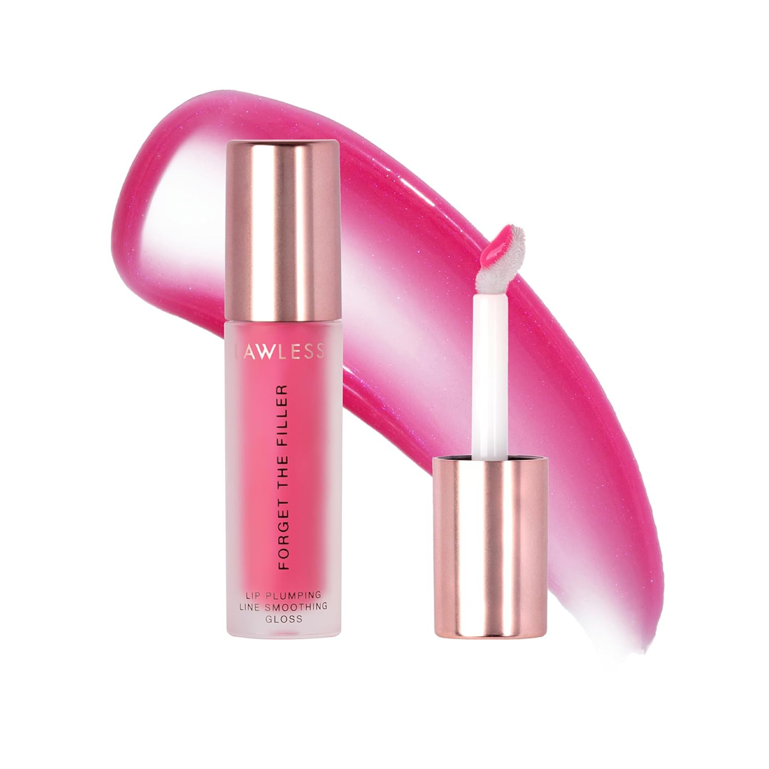 Lawless Women's Forget The Filler Lip Plumper Line Gloss, Juicy Watermelon, Pink, 0.11 Fl Oz (Pack of 1) | Amazon (US)