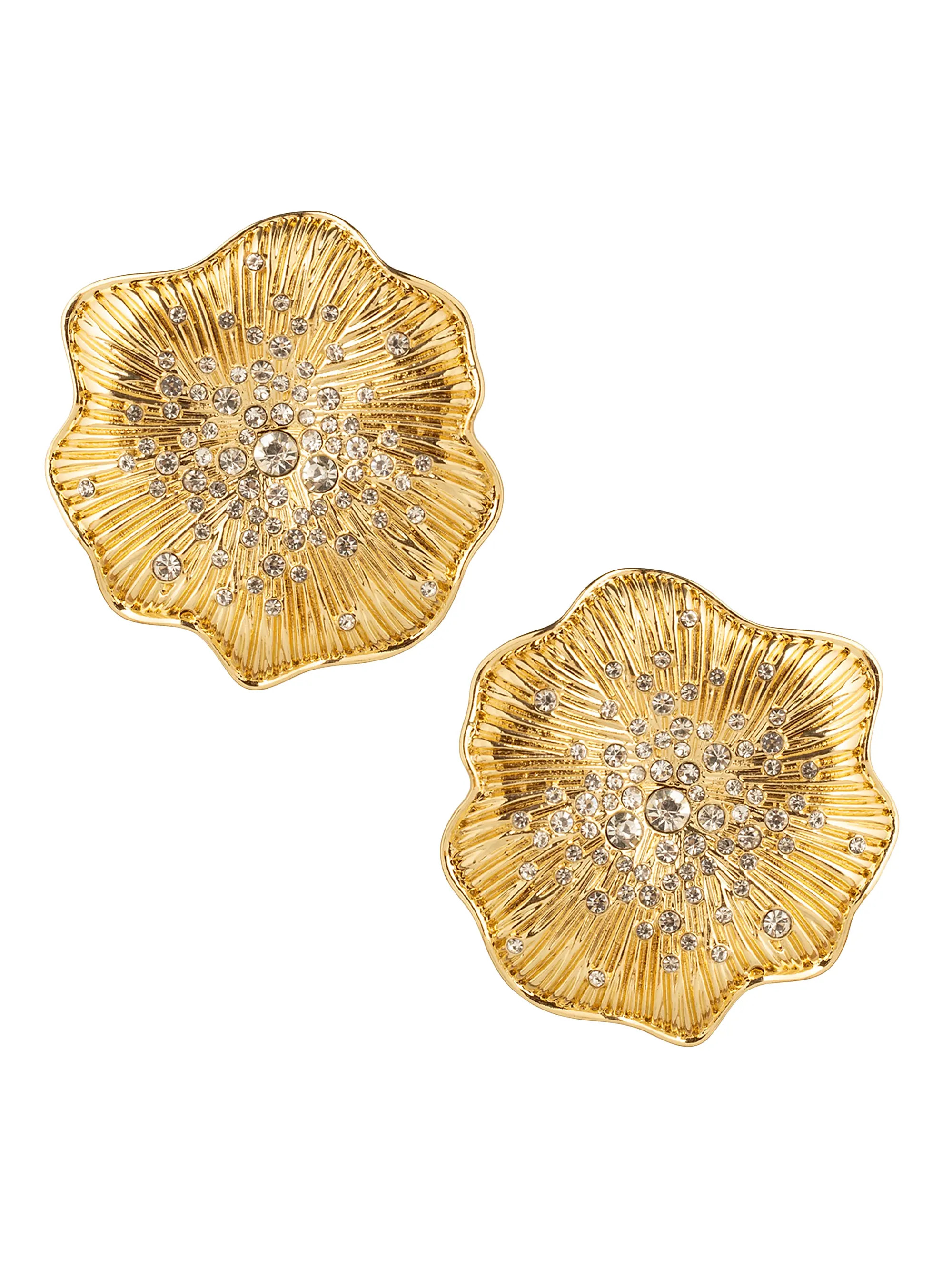 Christopher 14K-Gold-Plated & Crystal Stud Earrings | Saks Fifth Avenue