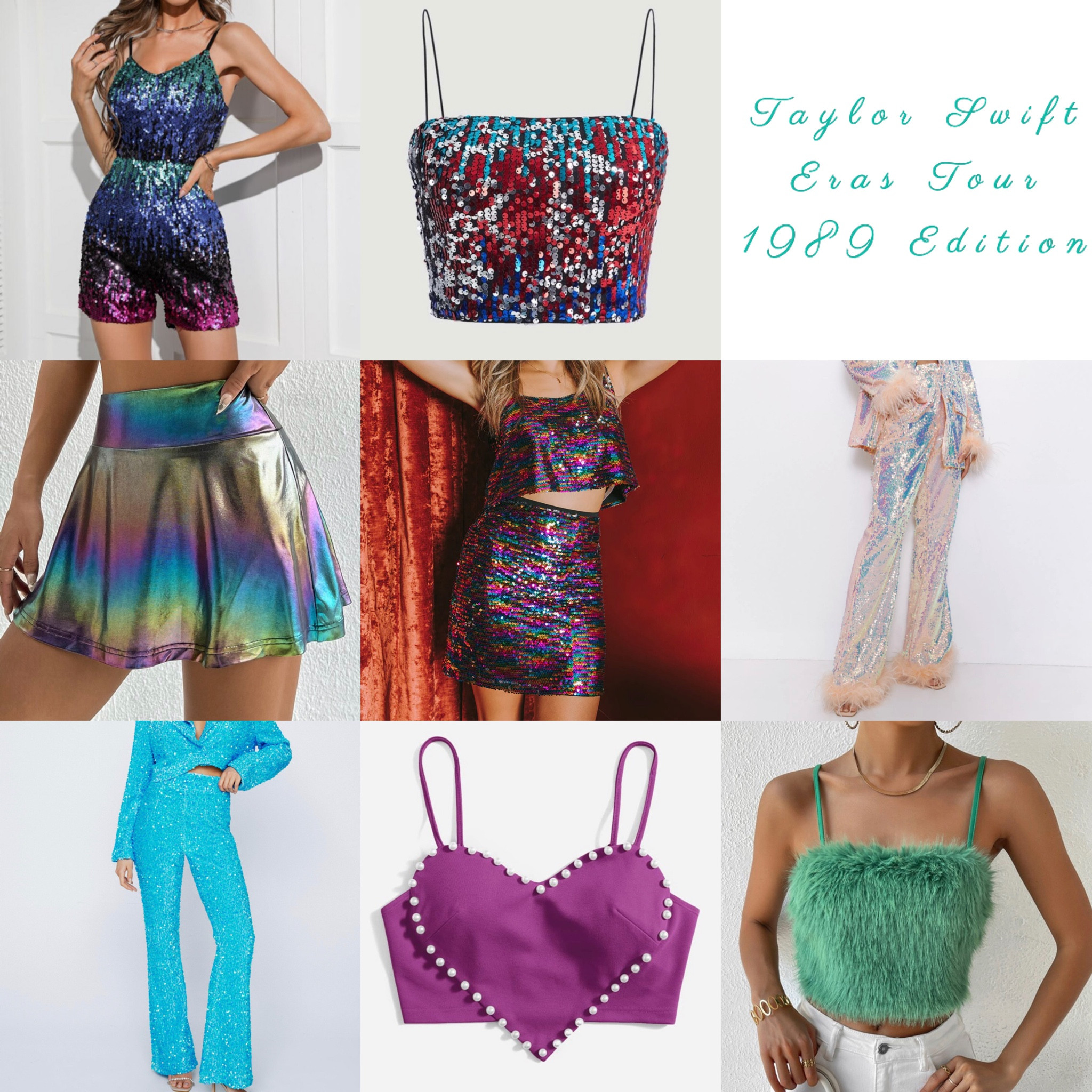 Taylor Swift Concert
Taylor Swift
Concert Outfit
Eras Tour
1989
Era
Outfit
Outfits
Sequin
Sparkles
Rainbow
Skirt
Pants
Romper
Dress
Feather
Set
Shake It Off
Blank Space
Wildest Dreams
Style
Out of the Woods
Harry Styles
New Romantics
Festival
Music
Show
Travel

#LTKFestival #LTKtravel #LTKstyletip