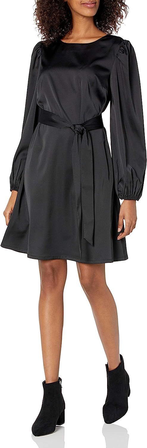 The Drop Women's @shopdandy Belted Silky Stretch Dress | Amazon (US)