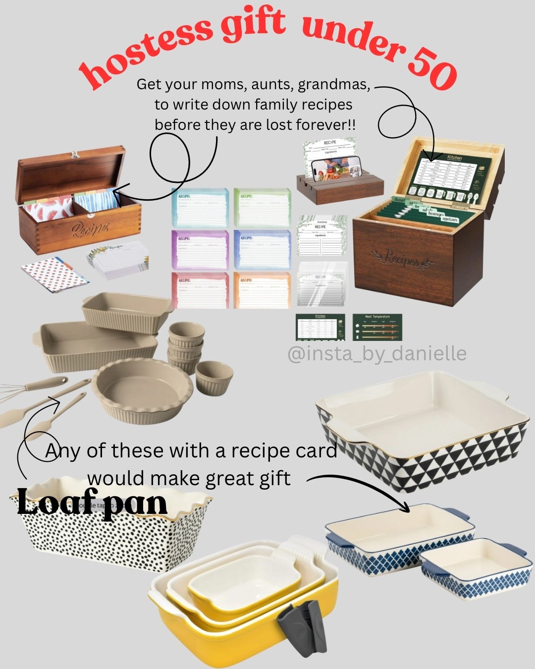 The perfect hostess gift under 50!! Get your mom and grandmas to write down family recipes before they are gone these recipes boxes are too cute. 

#LTKFindsUnder50 #LTKHoliday #LTKGiftGuide