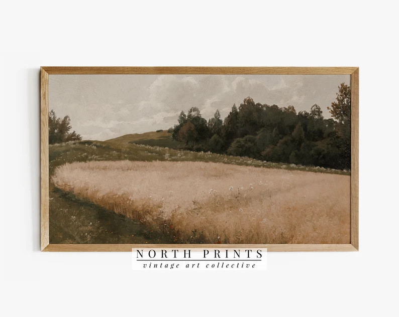 Samsung Frame TV Art | Vintage Countryside Fields Landscape Oil Painting Art DIGITAL #TV152 | Etsy (US)