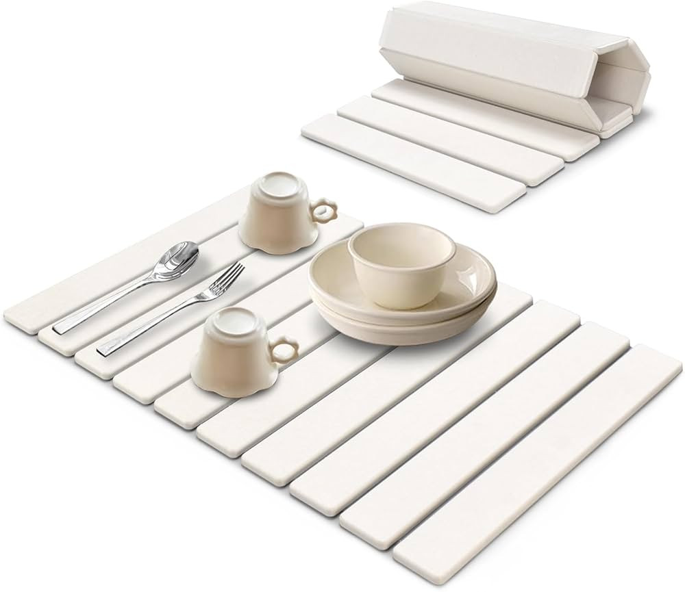 Large Stone Dish Drying Mats for Kitchen Counter, Eco - Friendly Diatomaceous Stone Mats, Non - S... | Amazon (US)