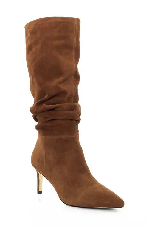Dune London Slouch Pointed Toe Knee High Boot in Dark Tan at Nordstrom, Size 8Us | Nordstrom