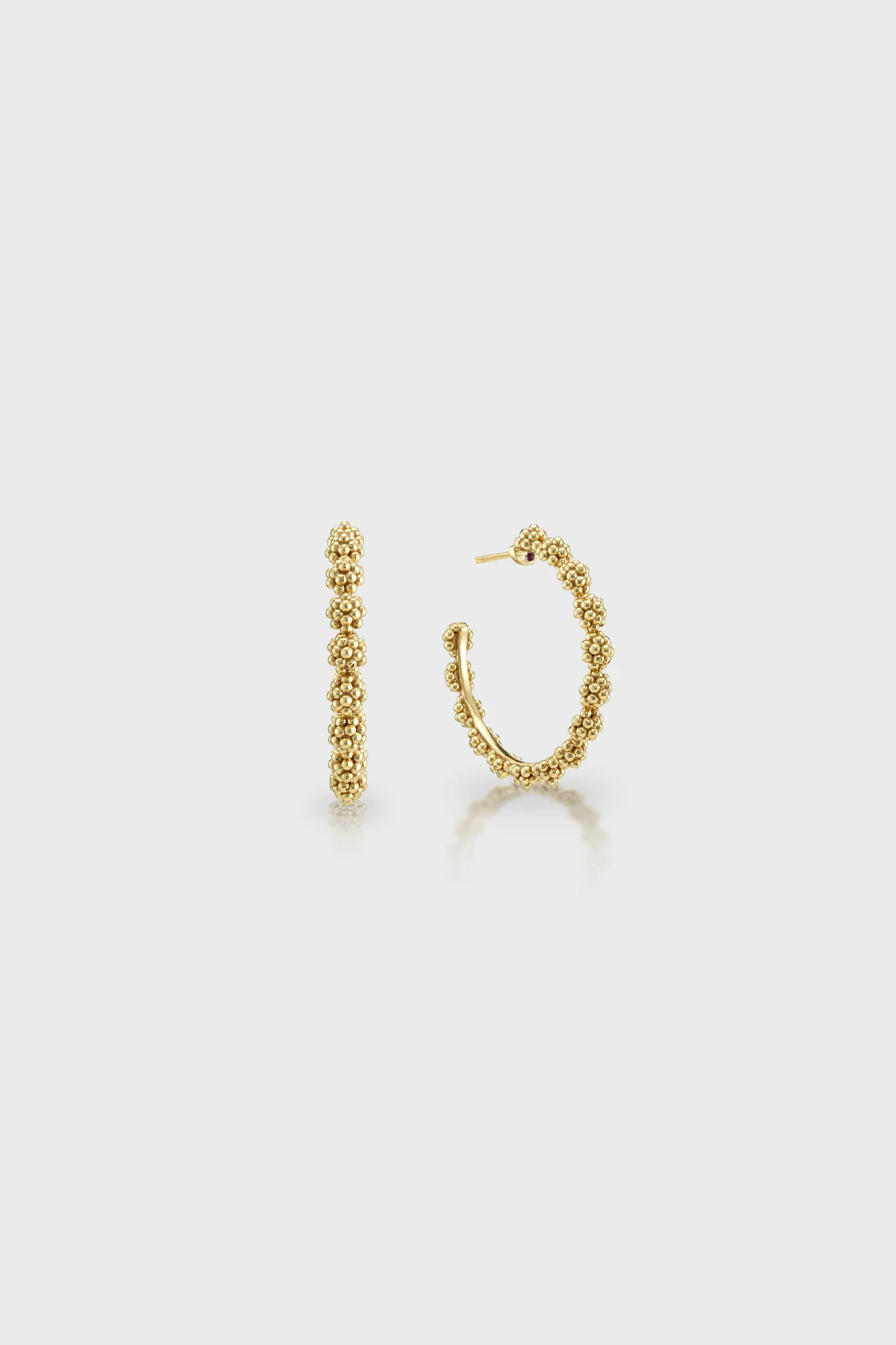 Gold Berry Icon Medium Hoop Earrings | Tuckernuck (US)