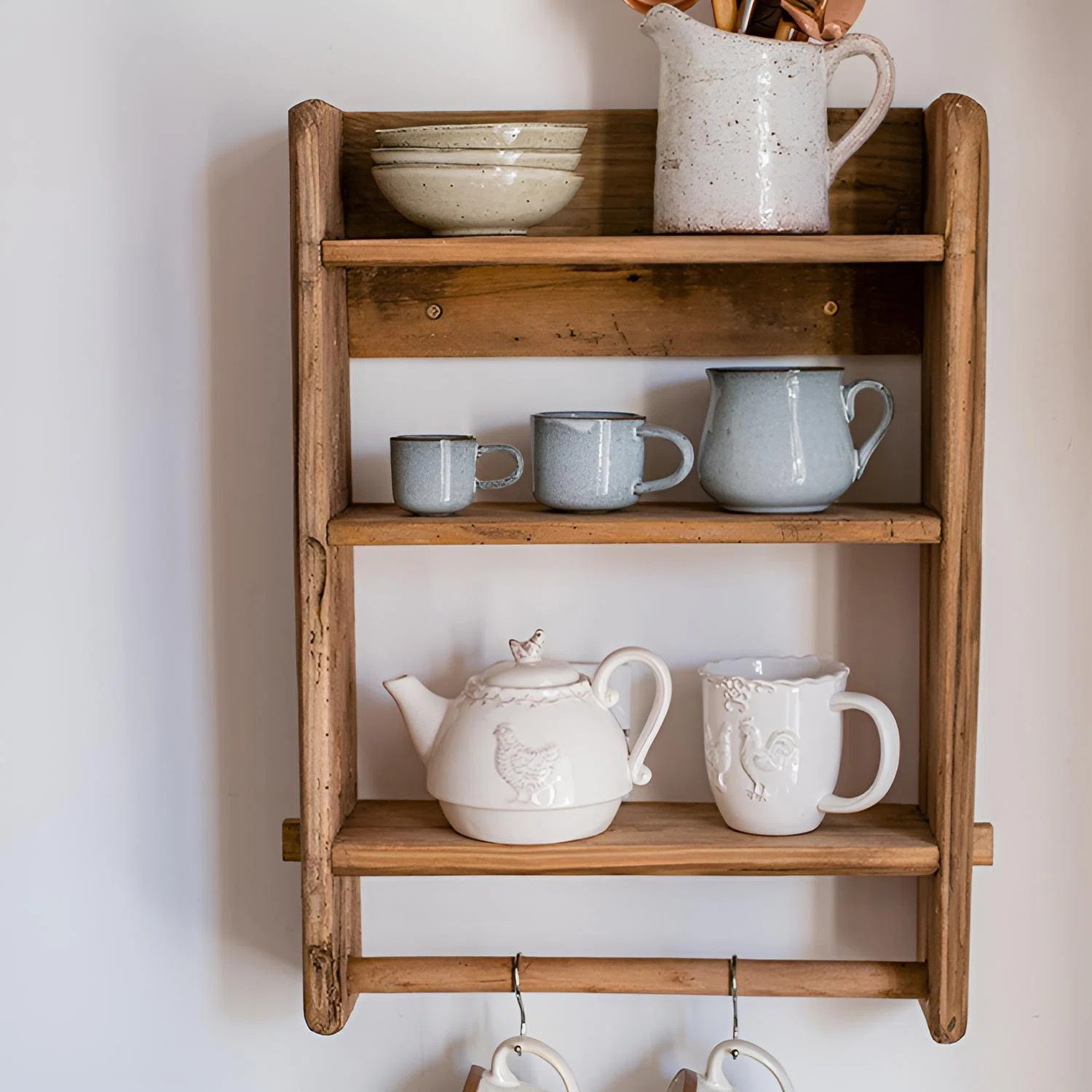 Rustic Solid Wood Wall Shelf | Wayfair North America