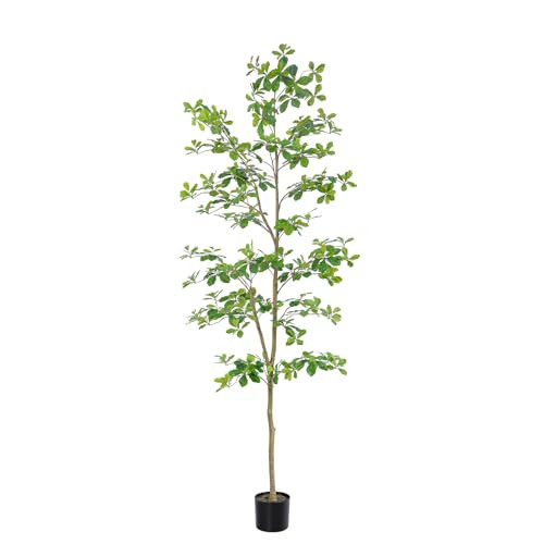 Faux Black Olive Tree 7ft, Tall Faux Trees Indoor with Natural Trunk and Realistic Leaves. 7 Feet... | Amazon (US)