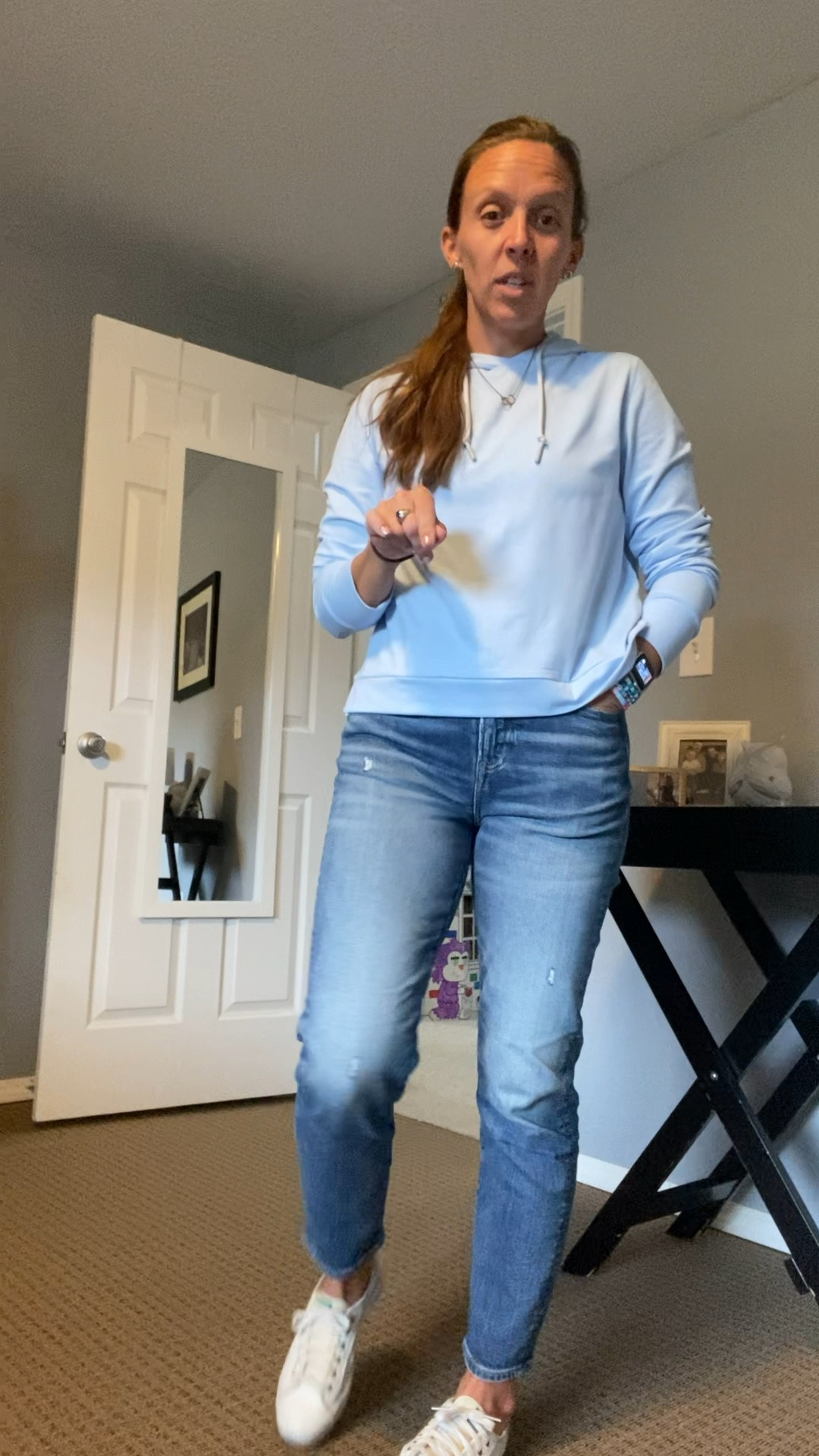 Jeans - on sale $25, reg $120!!! I’m obsessed and my video says it all about how I feel about these jeans. 

#LTKSaleAlert #LTKU #LTKOver40 #americaneagle #jeanssale #under25 #budgetfriendly #salefinds #LTKStyleTip

#LTKFallSale #LTKFindsUnder50 #LTKVideo