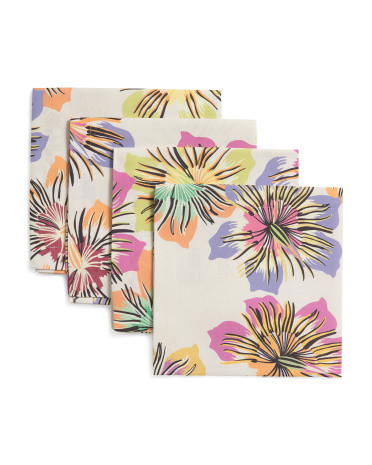 Made In Turkey Set Of Four Barbados Napkins | TJ Maxx