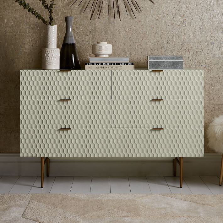 Audrey 6-Drawer Dresser - Parchment | West Elm (US)
