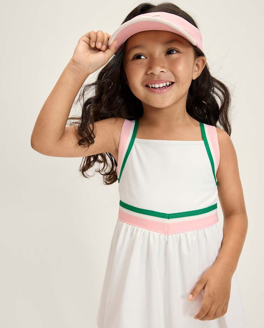 Gymboree | Girls | Embroidered Bow Visor Hat - Club House | Size 12-24 M | 100% Cotton | Gymboree